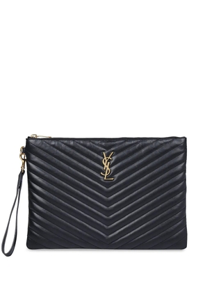 Saint Laurent quilted monogram clutch bag - Black
