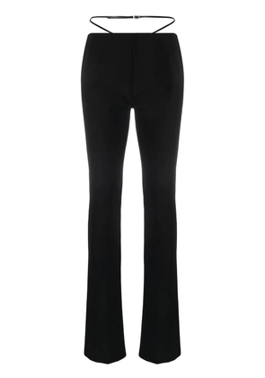 DSQUARED2 strap-detail flared trousers - Black