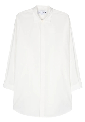 Sunnei logo-tag poplin shirt - White