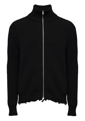 MM6 Maison Margiela zip-fastening high-neck cardigan - Black