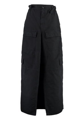 Balenciaga cargo-pockets slit skirt - Black