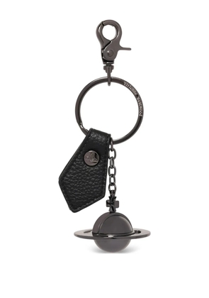 Vivienne Westwood 3D Orb leather keyring - Black