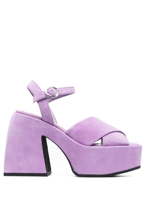Nodaleto crossover-strap 120mm platform sandals - Purple
