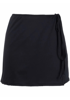 Reina Olga side-tie mini skirt - Black