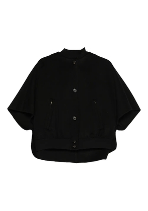 Max Mara button-fastening cape jacket - Black