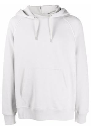 Helmut Lang back-logo cotton hoodie - Grey