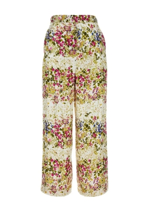 Max Mara Opersos printed satin trousers - Neutrals