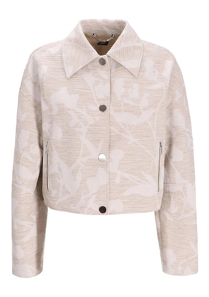 BOSS floral-print bomber jacket - Neutrals