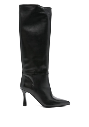 Evaluna 90mm pointed-toe leather knee-high boots - Black