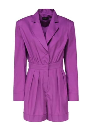 THE ANDAMANE Rina lapel-collar pleated playsuit - Pink