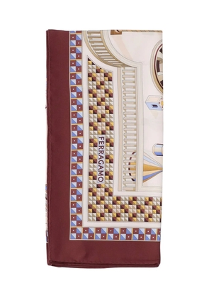Ferragamo Nadir-print silk scarf - Neutrals