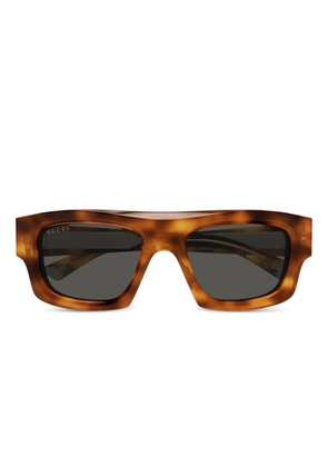 Gucci Eyewear rectangular frame sunglasses - Brown