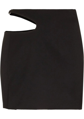 Low Classic Curve Hole cut-out detail mini skirt - Black