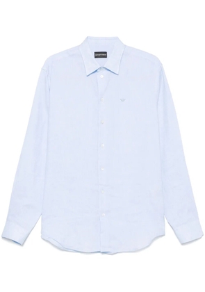 Emporio Armani logo-embroidered shirt - Blue