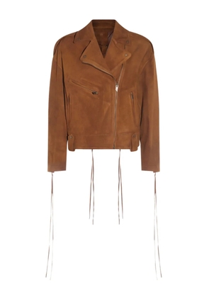 Salvatore Santoro leather biker jacket - Brown