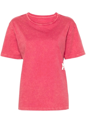 Alexander Wang logo-print faded-effect T-shirt - Pink