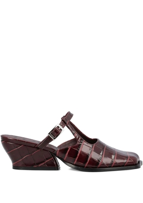 LOEWE 45mm Onda T-strap mules - Red