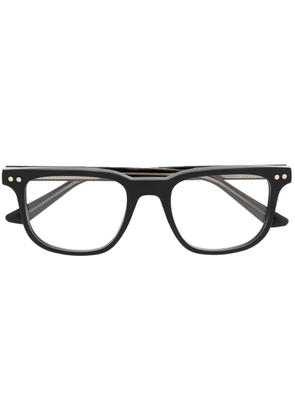 Montblanc logo-detail square frame glasses - Black