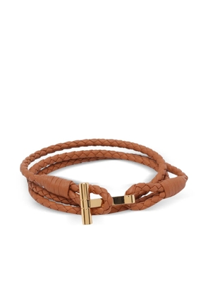 TOM FORD braided logo bracelet - Brown