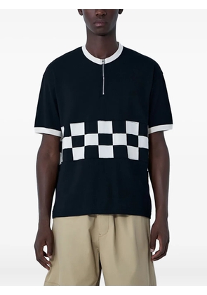 visvim checkerboard panel knitted T-shirt - Black