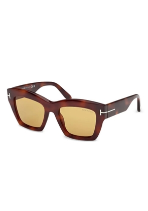 TOM FORD Eyewear tortoiseshell square-frame sunglasses - Brown