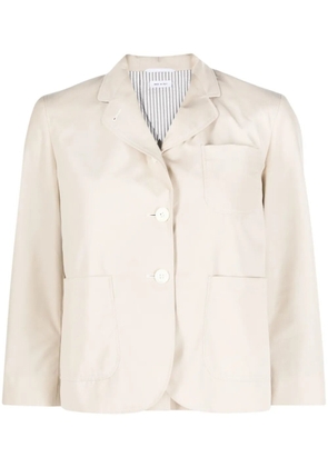 Thom Browne rounded-collar single-breasted blazer - Neutrals