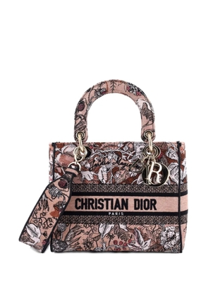 Christian Dior Pre-Owned Lady D-Lite Bag Embroidered Canvas Medium satchel - Black