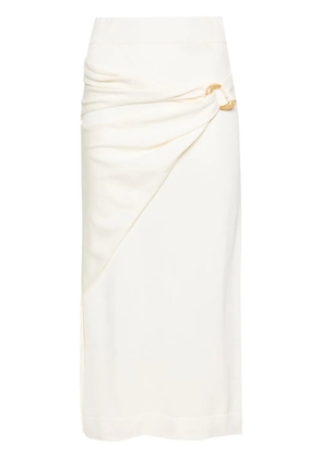 Jil Sander A-line fine-knit midi skirt - Neutrals