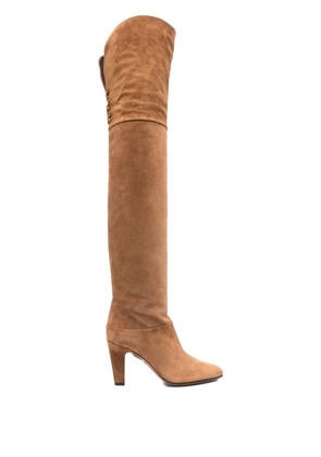 Chloé 90mm suede boots - Brown