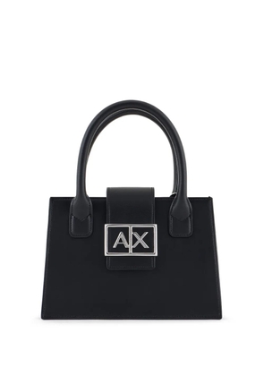 Armani Exchange logo-appliqué tote bag - Black