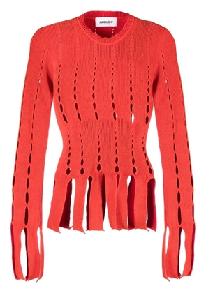 AMBUSH cut-out knitted top - Orange