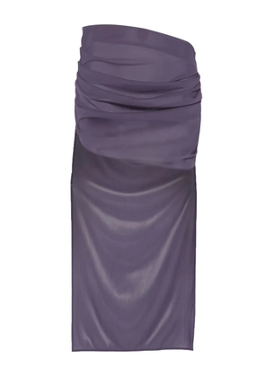 Alex Perry tucked mesh mini skirt - Purple