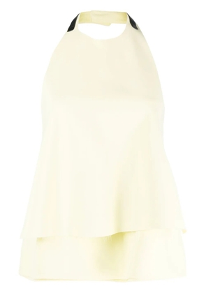 Jil Sander halterneck open-back top - Yellow