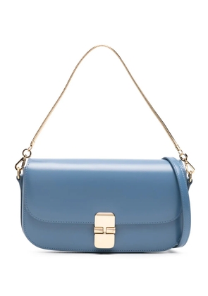 A.P.C. Grace Chaine leather clutch bag - Blue