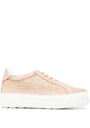 Casadei woven low-top sneakers - Pink