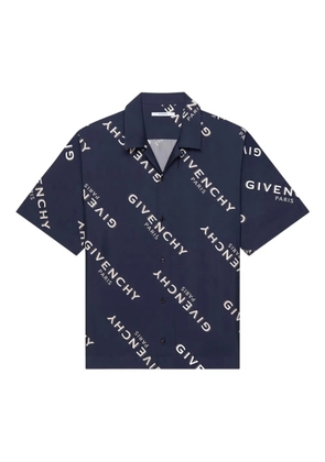 Givenchy logo-print short-sleeved shirt - Blue