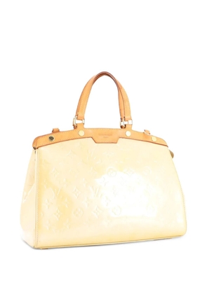 Louis Vuitton Pre-Owned Brea Handbag Monogram Vernis MM satchel - Yellow