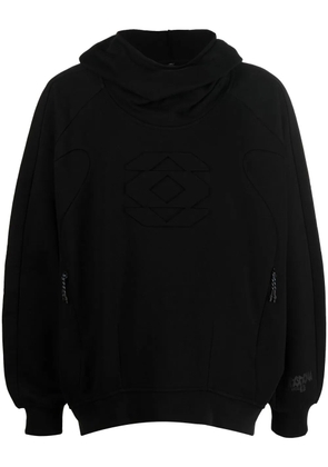MCQ embossed-detail loose-fit hoodie - Black