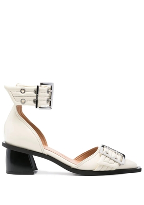 GANNI 60mm open cut pumps - White
