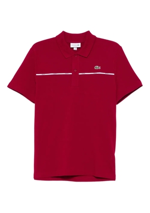 Lacoste logo-appliqué cotton polo shirt - Red