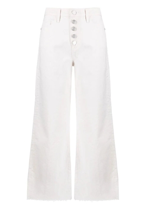 FRAME cropped wide-leg jeans - White