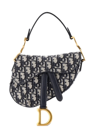 Christian Dior Pre-Owned Saddle Handbag Oblique Canvas Mini shoulder bag - Blue