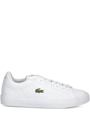 Lacoste crocodile-embossed leather sneakers - White