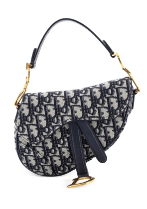 Christian Dior Pre-Owned Saddle Handbag Oblique Canvas Mini shoulder bag - Blue