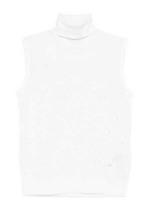Emporio Armani turtleneck tank top - White