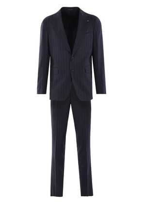 Tagliatore pinstripe-pattern wool suit - Blue