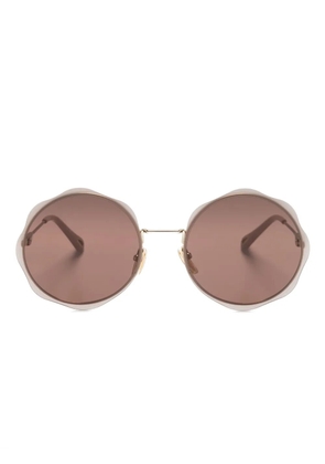 Chloé Eyewear Carlina round-frame sunglasses - Gold
