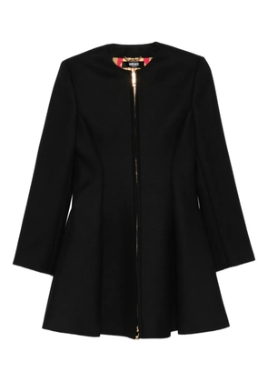 Versace zip-front flared coat - Black