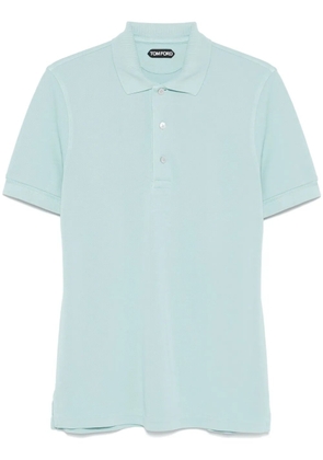 TOM FORD piqué polo shirt - Blue
