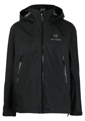 Arc'teryx logo-embroidery hooded jacket - Black